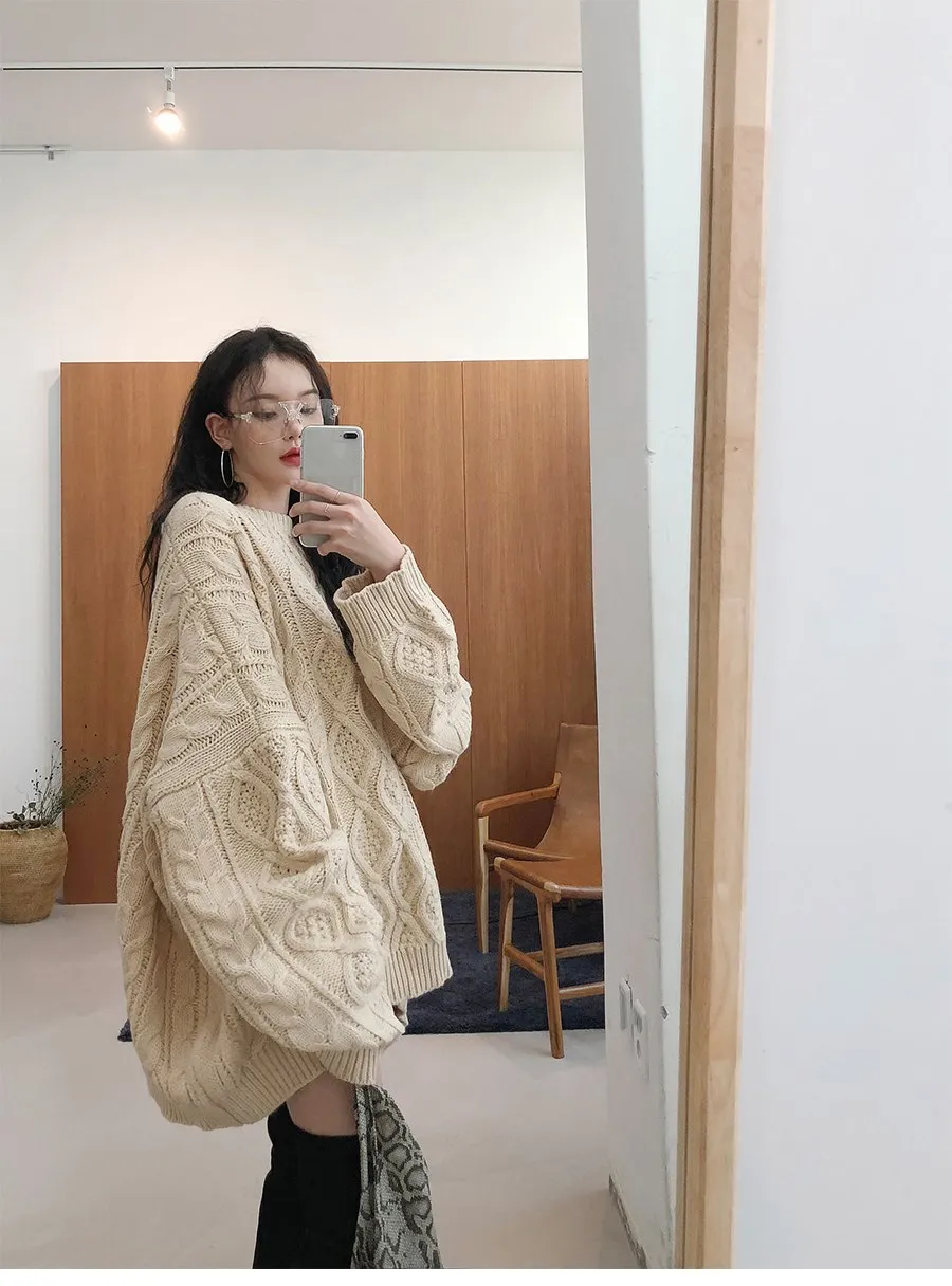 WHITNEY WANG 2018 Autumn Winter Fashion Streetwear Korean Style Classic Argyle Oversize Sweater Women Jumper Pullover Sweaters | Женская