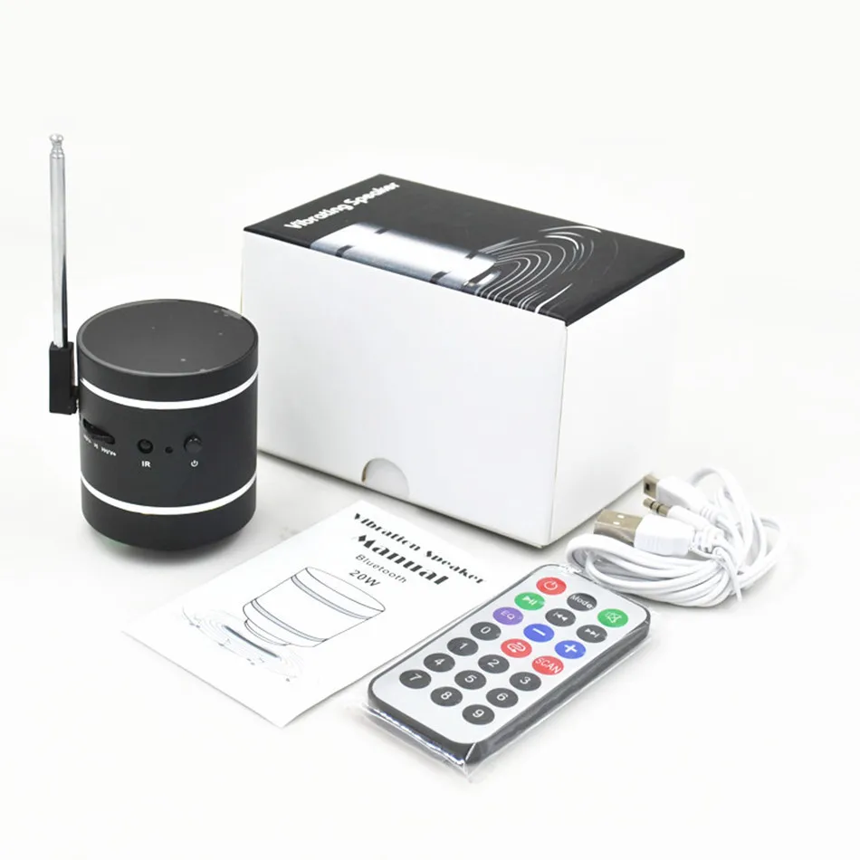 Bluetooth Вибрационный динамик Adin пульт дистанционного управления Портативный fm-радио беспроводной динамик 15 Вт Колонка бас компьютерный динамик s для телефона