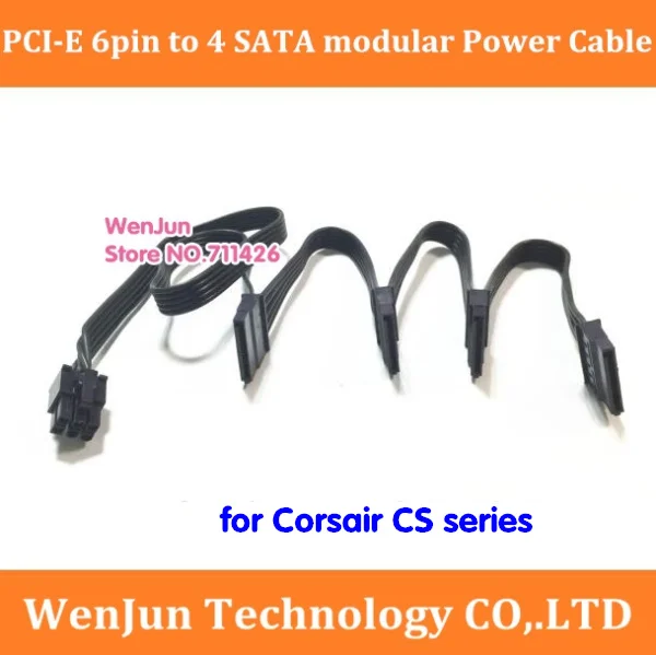 

PCIE 6Pin 1 to 3 IDE/ 5 SATA Power Supply Cable PCI-e 8Pin to 6+2Pin for CORSAIR CS Series CS450M CS550M CS650M CS750M CS850M