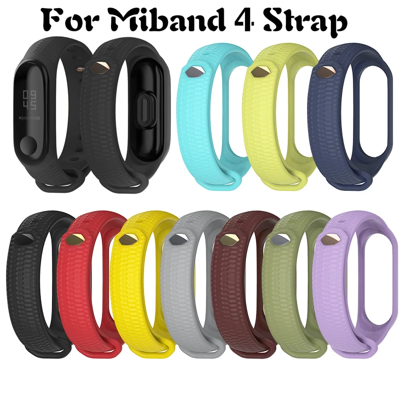 Ремешок для наручных часов Mi Band 4 силиконовый спортивный смарт браслет Xiaomi
