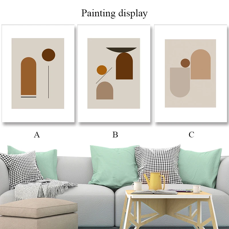Geometry Canvas Wall Art Abstract Painting Picture Modern Decoration Prints Poster for Living Room Decorative | Дом и сад