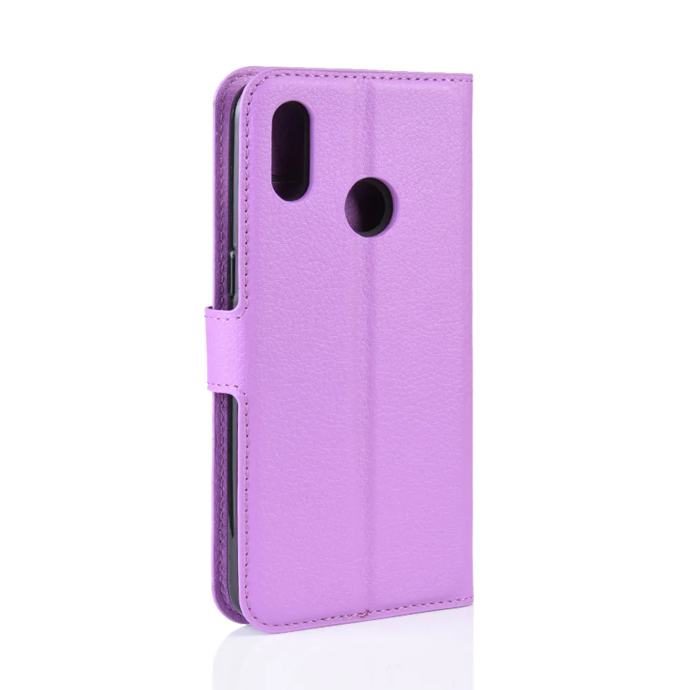 Чехол книжка из искусственной кожи с зернистой фактурой для OPPO Realme 3 Lychee 10