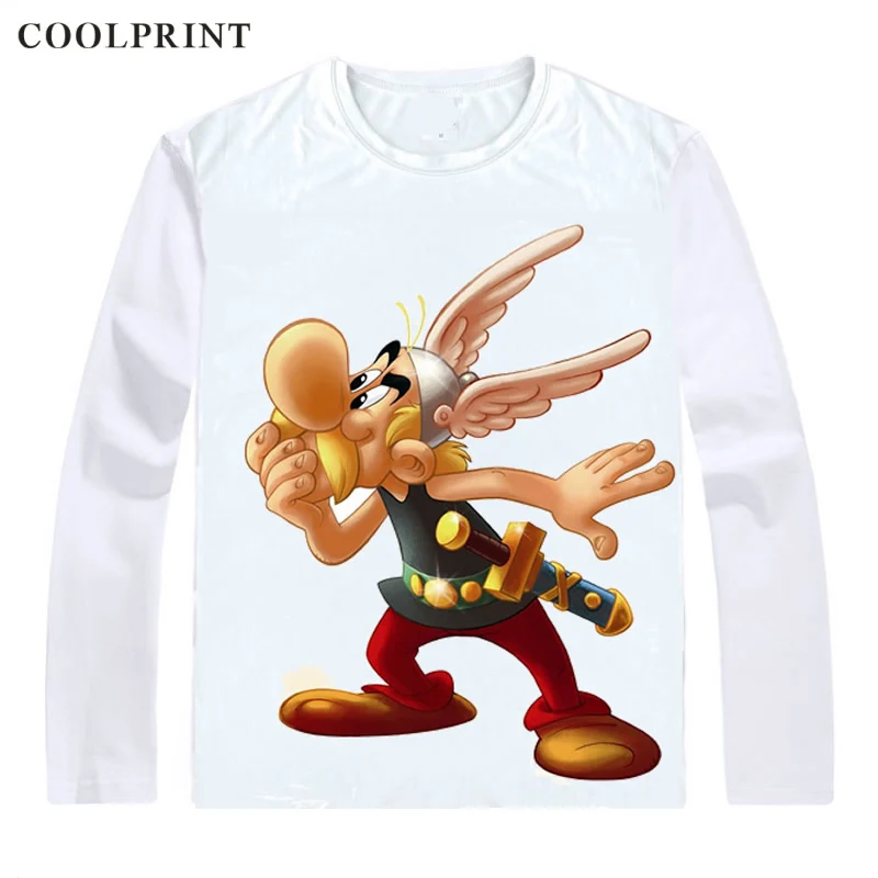 Style 19 Футболка Asterix And Obelix с графическим принтом, потрясающая уличная футболка с аниме на заказ, повседневные винтажные футболки с длинными рукавами и принтом - Цвет: Style 19