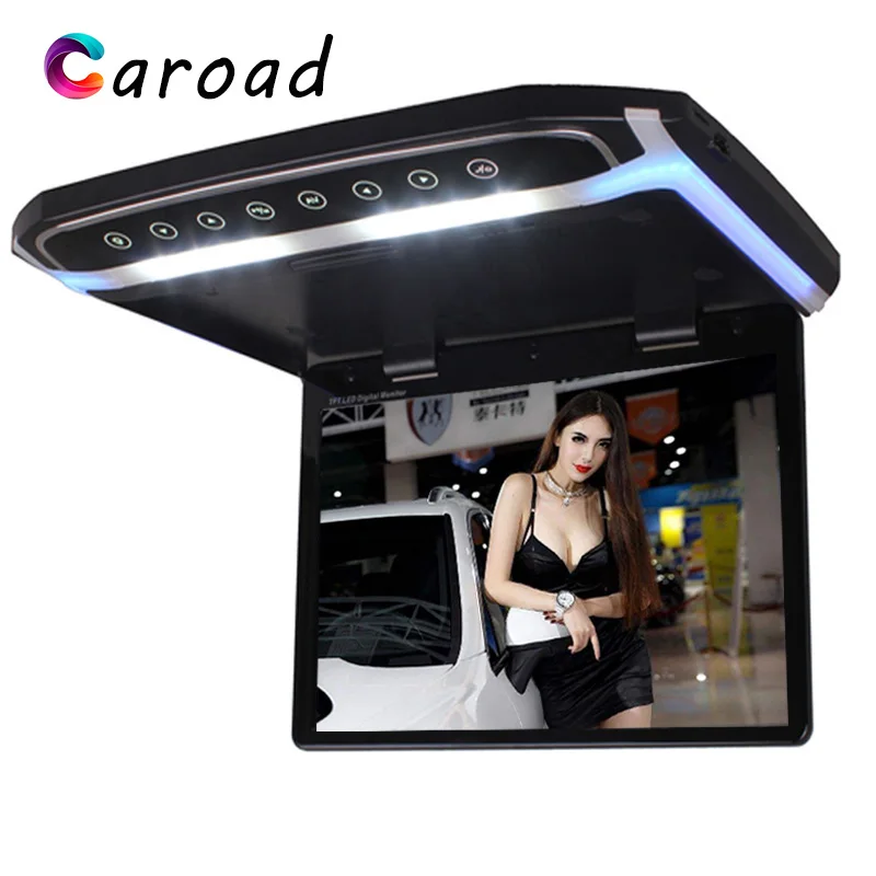 Caroad 15 6 дюймовый автомобильный монитор с креплением на крышу откидной TFT ЖК-плеер