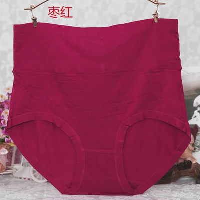 3 pcs more color High waist (68cm extra 114cm) Bamboo fiber ladys underwear Briefs (dingyuer) gjg |