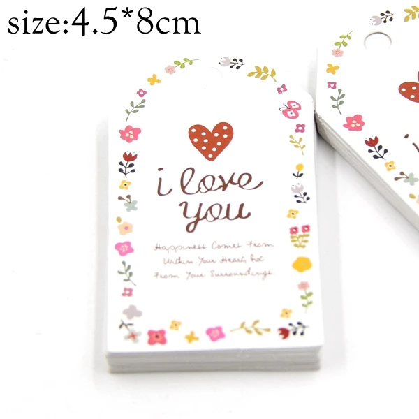 Big I love you Новинка, 50 шт./лот, бумажные бирки со струной, сделай сам, ярлык для рукоделия, багажа, вечерние, для свадебной вечеринки, для заметок, бирка, упаковочные материалы для подарков - Цвет: Big I love you