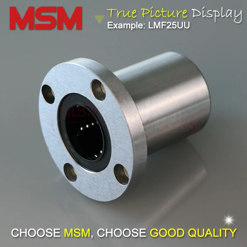 MSM круглые Фланцевые Линейные подшипники 4 шт./лот LMF6UU LMF8UU LMF10UU LMF12UU LMF16UU LMF20UU LMF25UU