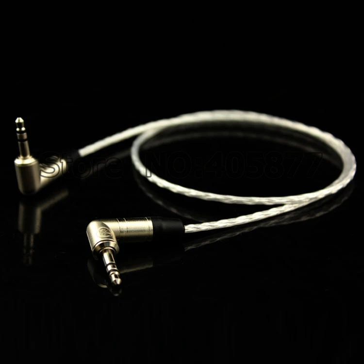 Высококачественный посеребренный стереокабель для наушников Прямоугольный