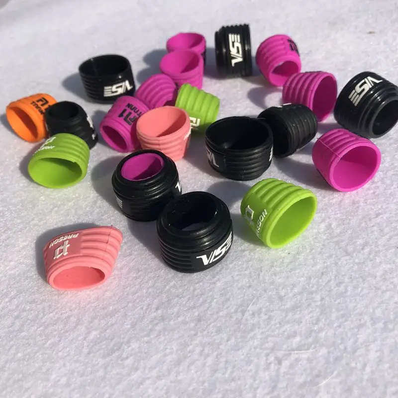 assorted color 3 5 шт., ракетка для игры в бадминтон ручками уплотнительное кольцо, силиконовые ракетки для сквоша кольцо для захвата - Цвет: assorted color 3