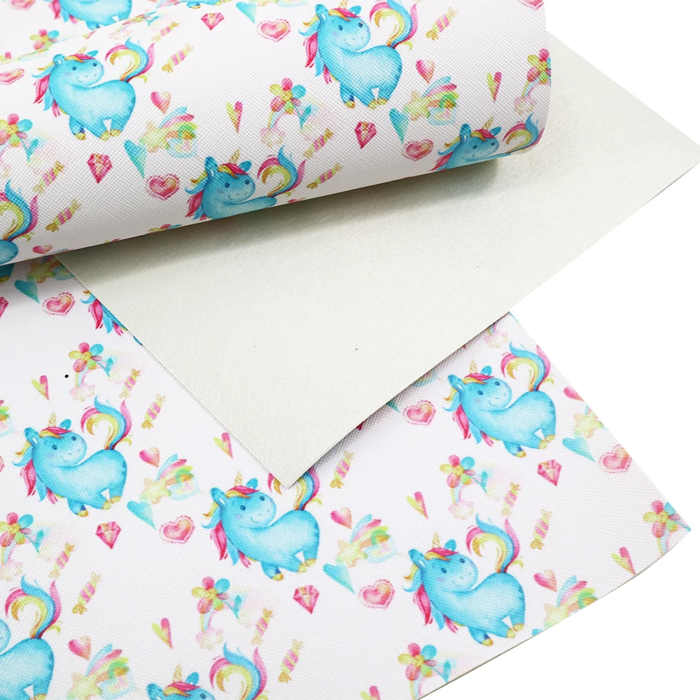 David accessories 20*34 см Единорог Рождественский Снеговик торт искусственная кожа для волос с бантом, для художественного оформления ногтей, ручная работа, ремесла, 1Yc2924 - Цвет: 1058837001