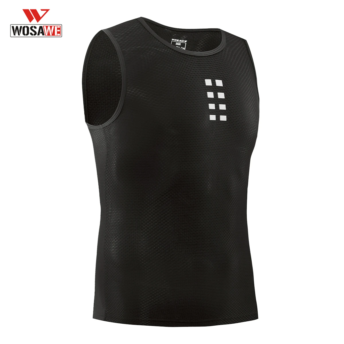 WOSAWE Мужские майки сетка без рукавов высокая эластичность нижнее белье мотоцикл