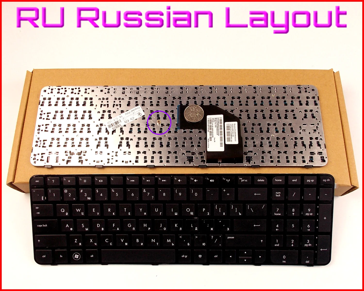 

Russian RU Version Keyboard For HP G6-2301TX G6-2302TX 684650-001 AER36U00310 MP-11M83US-920W 697452-001 699497-001 Laptop