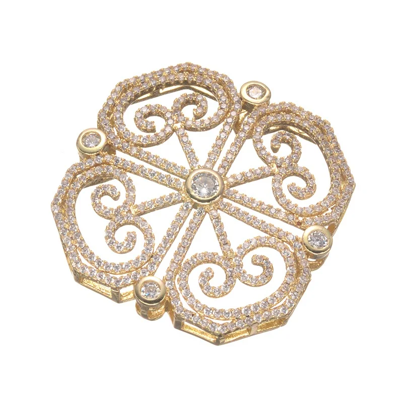 Фианитовые коннекторы филигрань для ожерелий фурнитура украшений | Украшения и