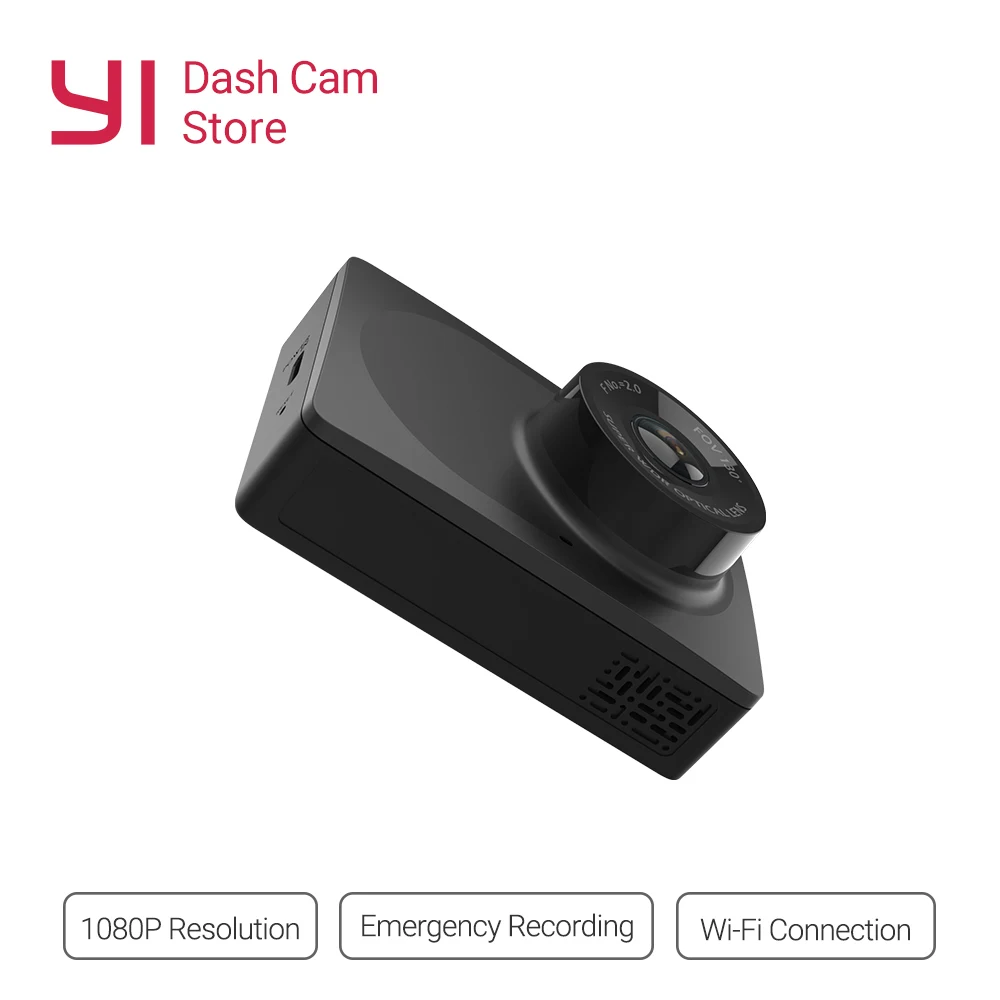 Автомобильный видеорегистратор YI Compact Dash Camera 1080P FHD Wi Fi Разрешение 2.7K Широкий угол