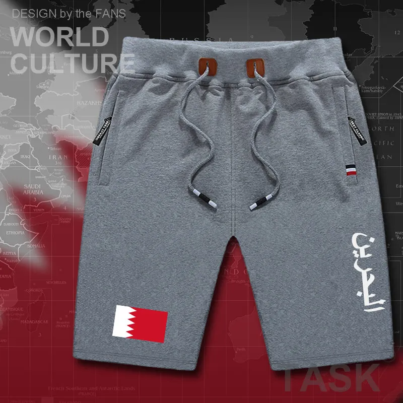 Мужские пляжные шорты Bahrain мужские для тренировок с флагом на молнии карманом