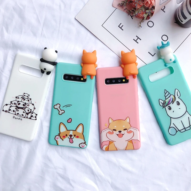 S8 S9 S10 плюс чехол Etui samsung Galaxy S10 S10E чехол 3D Kawaii силиконовый чехол для Coque samsung S8 S9 S10 плюс S7 Edge чехол