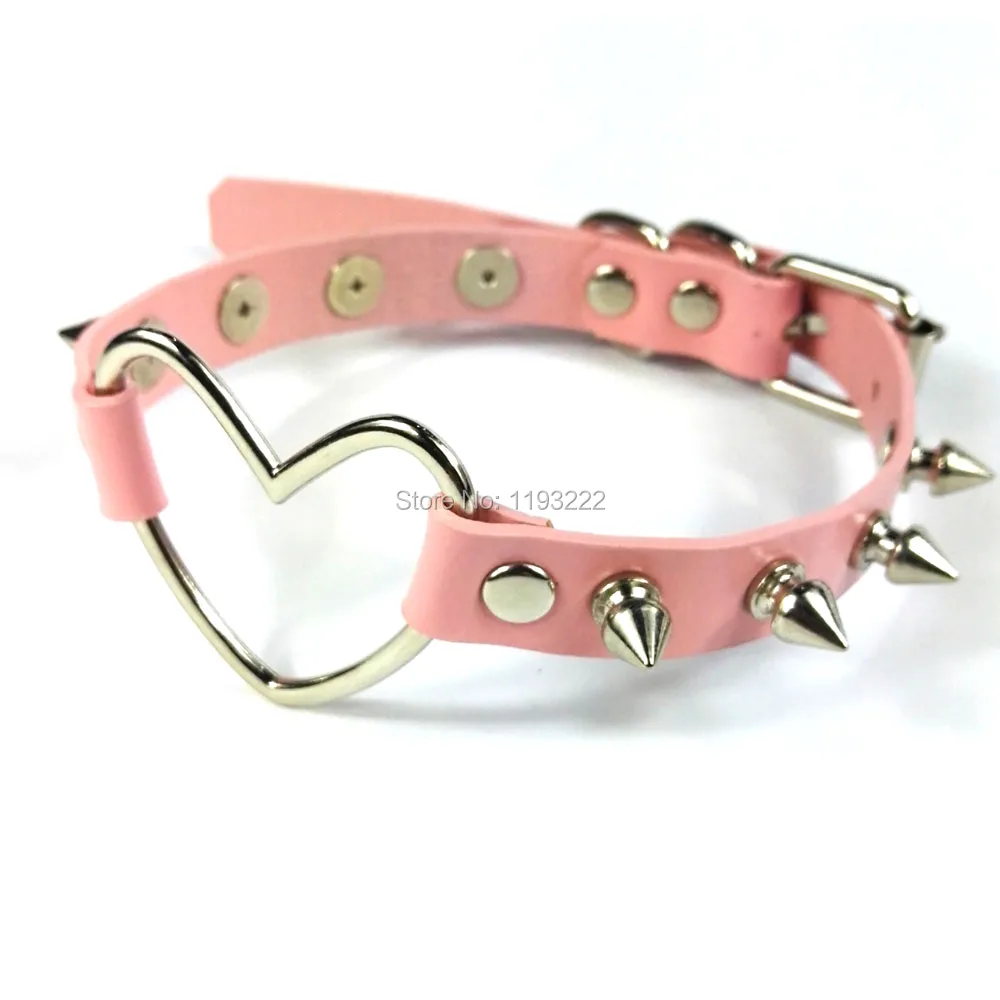 Женский кожаный ошейник ручной работы в стиле панк|spike choker|leather collarpunk gothic |