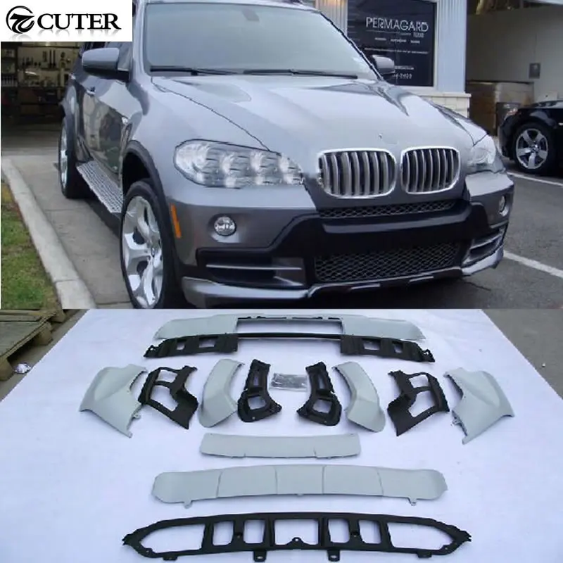X5 E70 PP Автомобильный кузов наборы передняя губа задний диффузор для BMW 07-11 |