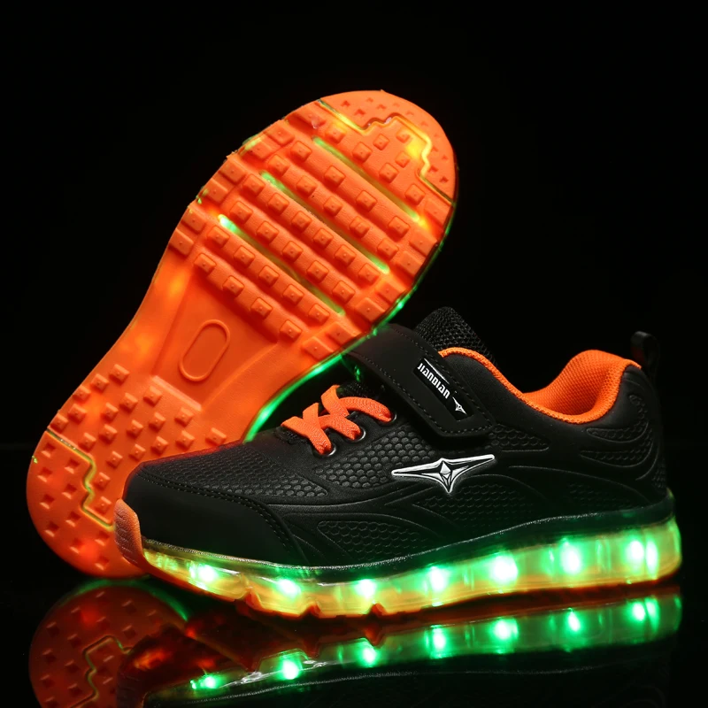 Новинка 2019 Детские светящиеся кроссовки светящаяся обувь для мальчиков и