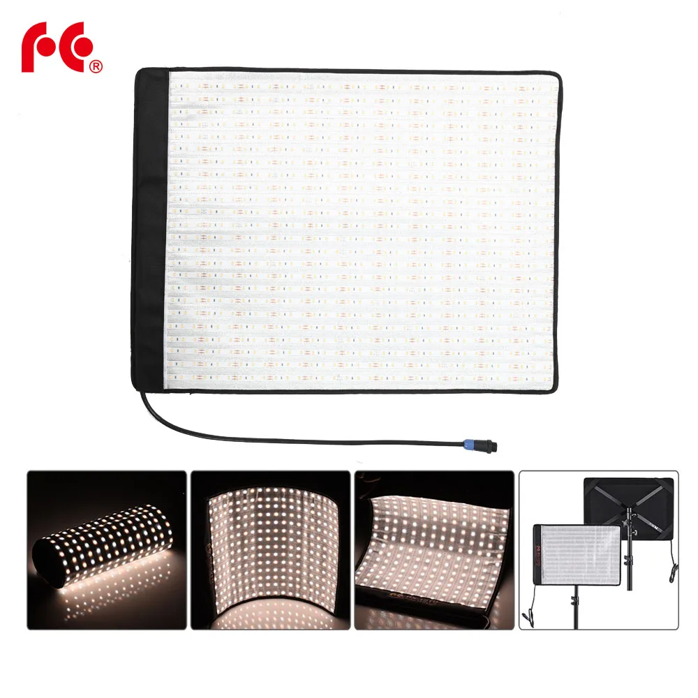 Falconeyes 100 Вт RX-18TD освещение для фотосъемки портативное освещение для видеостудии двухцветный 3000 K-5600 K рулон-гибкий светодиодный свет для фото с сумкой