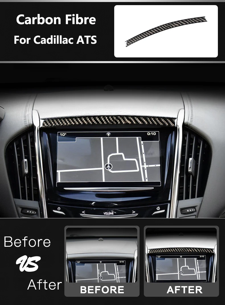Для cadillac ats 2013 14 Аксессуары для укладки из углеродного волокна рулевое колесо Шестерня панели двери центральной консоли внутренние наклейки