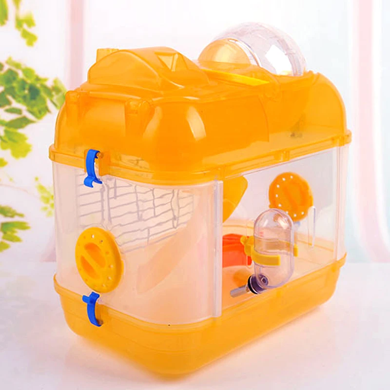 Deluxe один слой прозрачный хомяк Клетки для хомяков дом небольшой домашнее