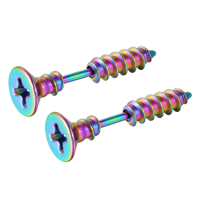 1 пара нержавеющая сталь пирсинг гвоздь винт серьги-гвоздики для женщин и мужчин