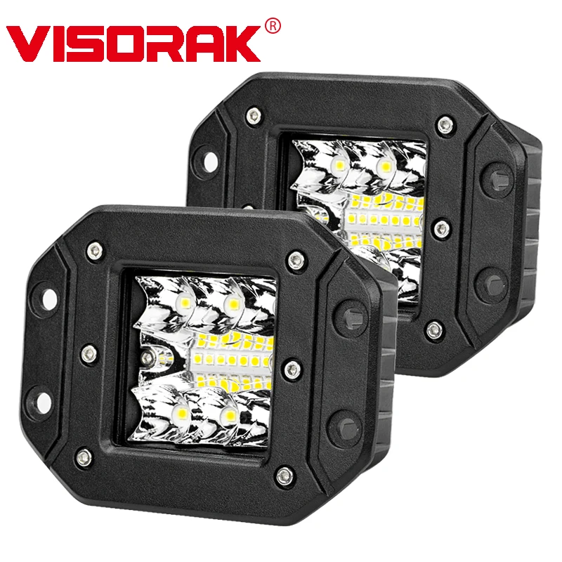 VISORAK 2 шт./лот " 39 w светодиодный свет работы заподлицо светодиодный стручки Offroad светодиодный фонарь для 4WD 4x4 внедорожник ATV Off Road светодиодный свет бар