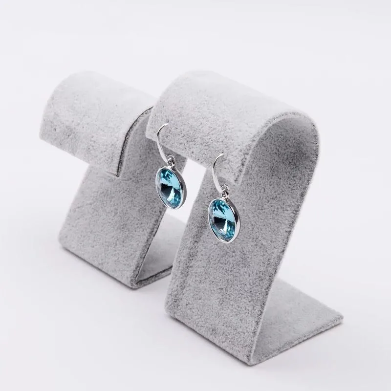 

Бархатные сережки в форме S, корейские льняные витрины для ювелирных изделий, 2 шт.