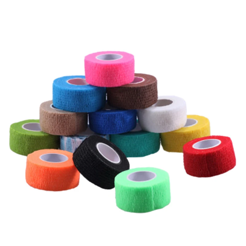 1 Roll Nail Art Protect Tape Flex Wrap Finger Care Self-adhesive Bandage Nail Art Tool Accessories Random Color
