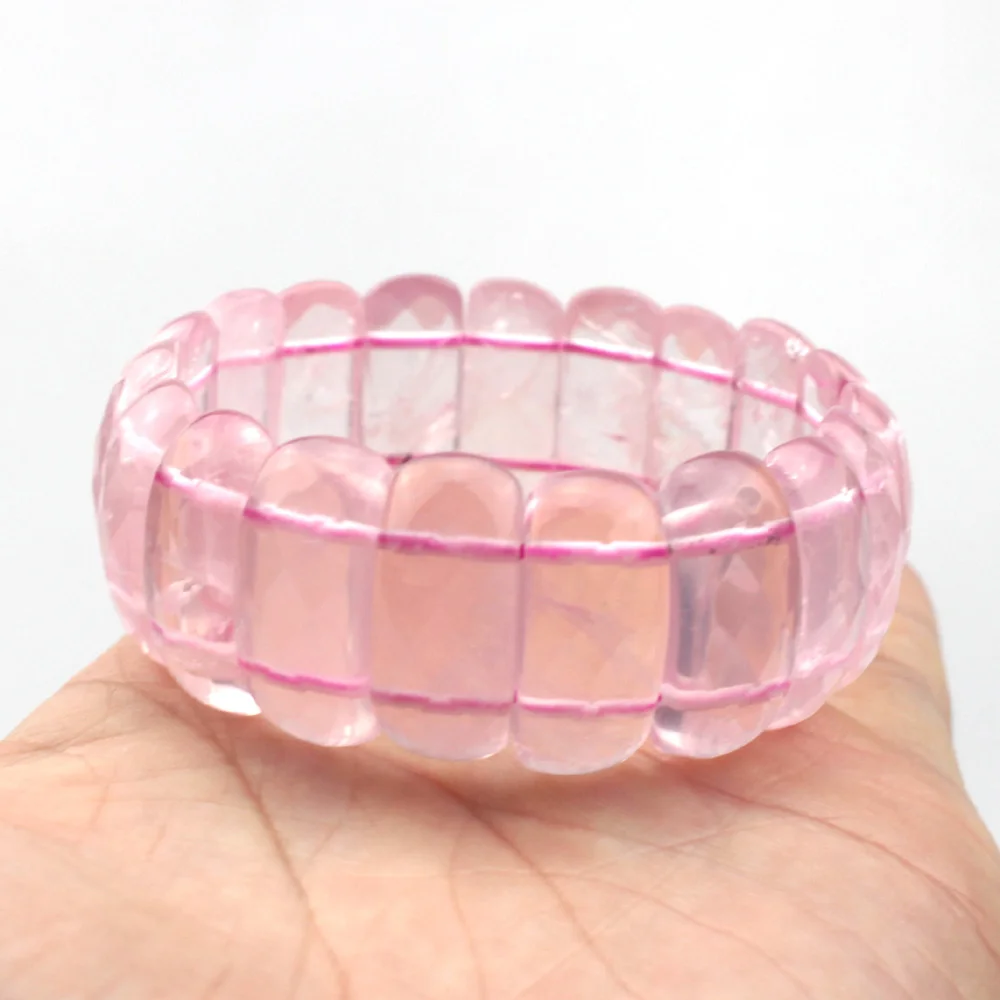 

natural Madagascar roses quartz stone beads bracelet natural GEM stone bracelet DIY jewelry bracelet for woman