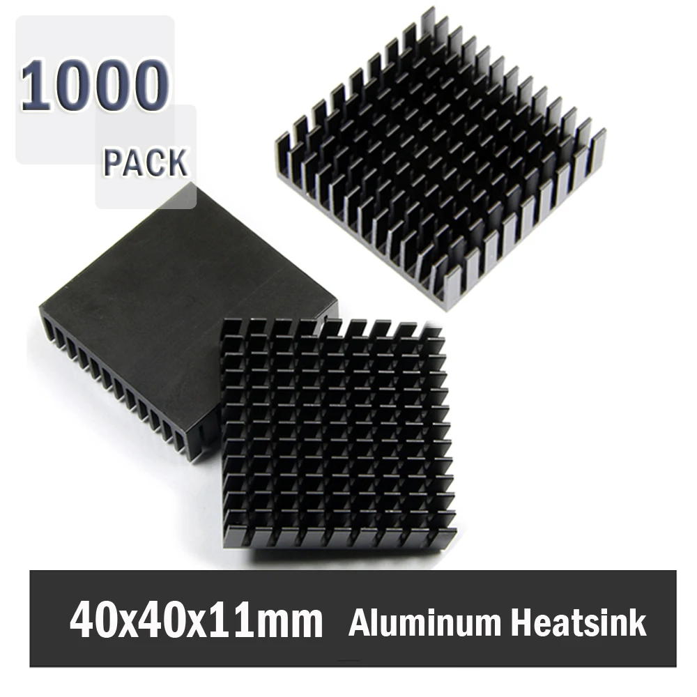 1000 шт. Gdstime 4 см 40x40x11 мм черный алюминиевый радиатор высокого качества IC чип 40 x 11