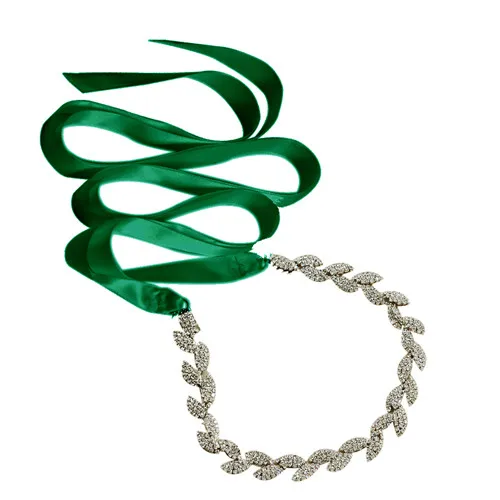 green TRiXY S198-S свадебный пояс для невесты свадебный пояс Серебряная Свадебная лента аксессуары Пояс для невесты свадебные пояса украшение для невесты - Цвет: green