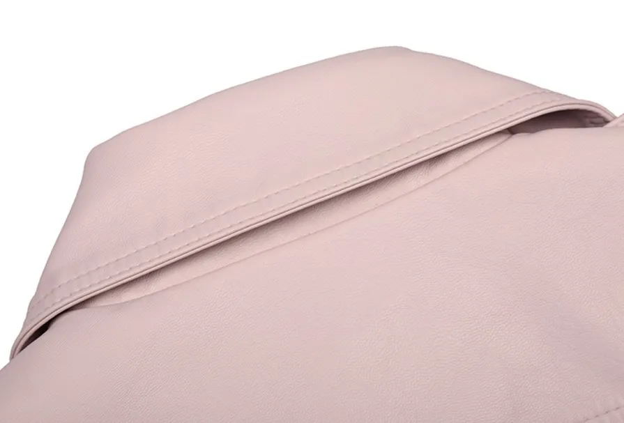 Модная локомотивная кожаная куртка Fdfklak Женская на весну и осень короткое пальто