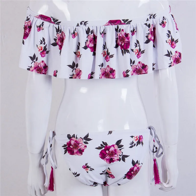 Сексуальный женский купальник с открытыми плечами 2018 бразильский комплект