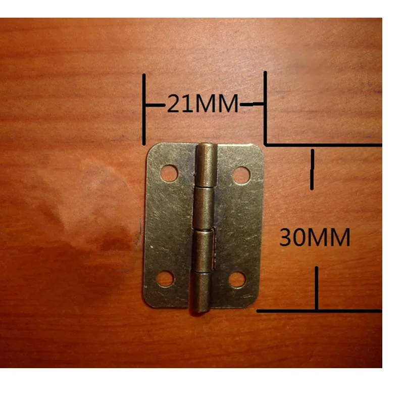 Metal Cabinet Door Luggage Hinge 4 Holes Decor Furniture Decoration Antique Vintage Old Style Bronze Tone 30*21mm 50Pcs | Обустройство