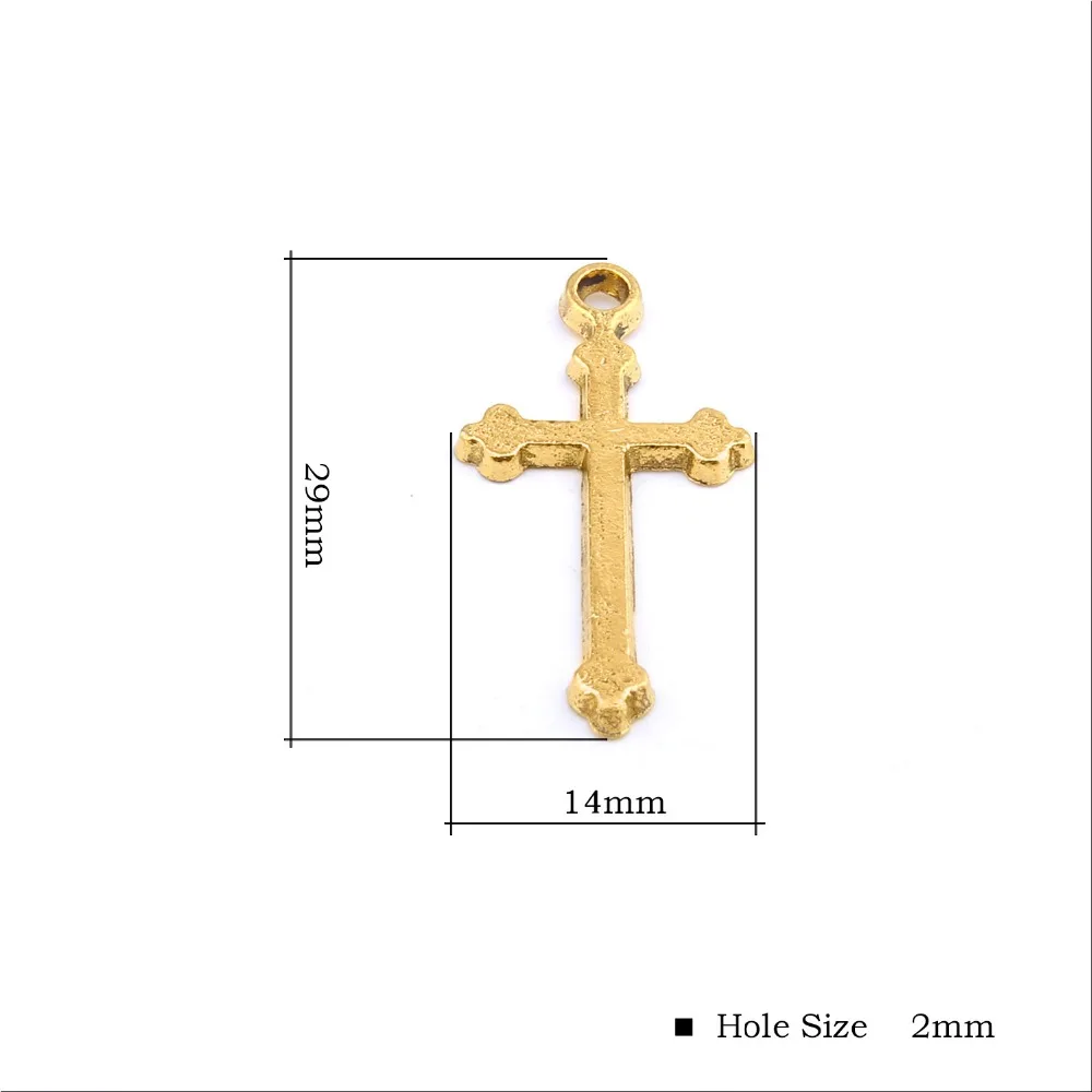 

30Pcs 29*14MM Antique Alloy gold Copper Cross Charm Pendants for Bracelets Jewelry Making Findings DIY Charms Handmade Accessory