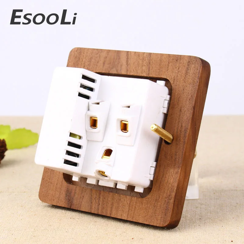 EsooLi 2017 ручная работа настенная розетка 5 отверстий с usb разъемом Универсальный