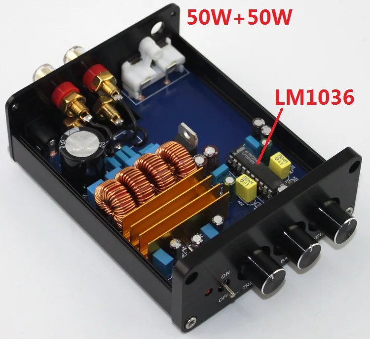 

TPA3116+LM1036 tone digital power amplifier HIFI home desktop audio grade 50W*2
