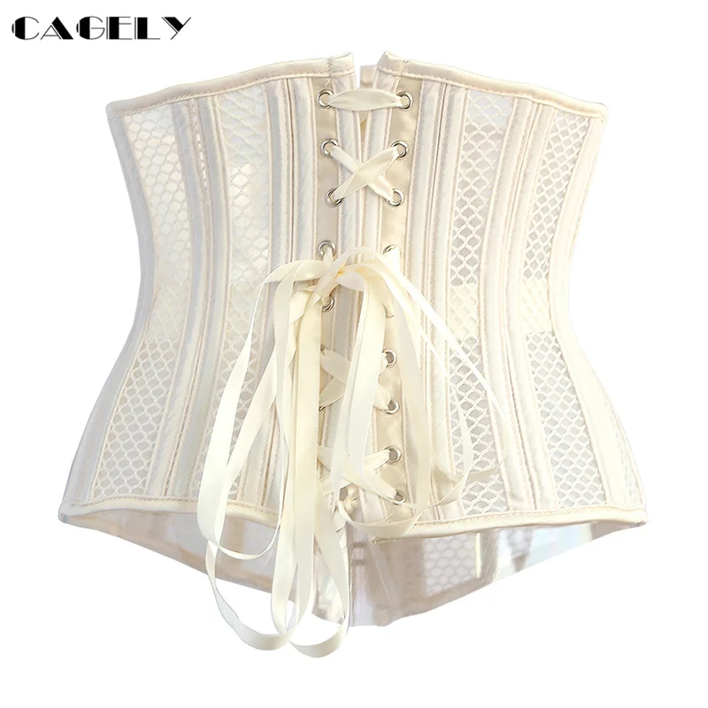 Шейпер для тела из 26 стальных костей мерсеризованная ткань корсет коррекции
