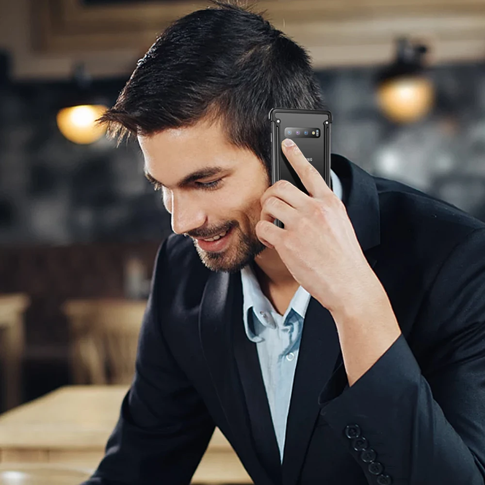 Роскошный металлический чехол Oatsbasf для Samsung Galaxy S10 Plus S10e индивидуальный бампер