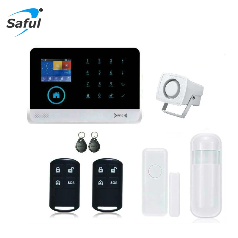 Saful WIFI GSM сигнализация + GPRS Функция домашней безопасности Автоматизация