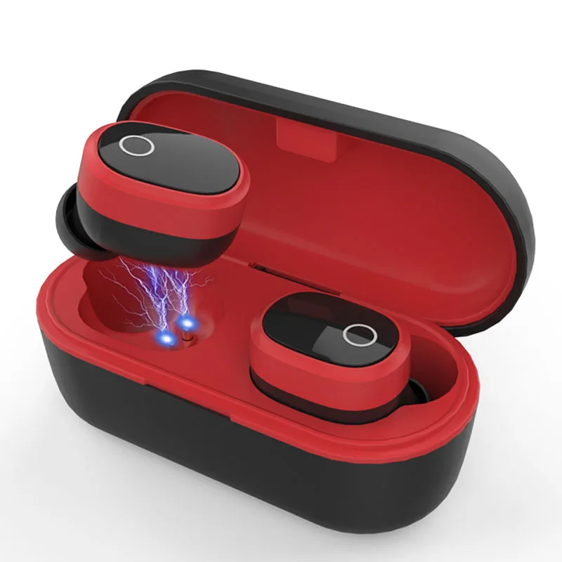 Red Hestia, авто сопряжение, Bluetooth наушники, спортивные, водонепроницаемые, беспроводные наушники, свободные руки, наушники, гарнитура с шумоподавлением - Цвет: Red