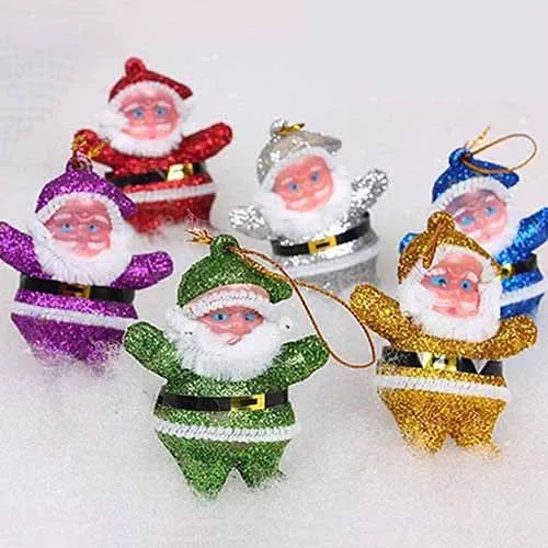 6 шт. Рождественская елка декора Санта Клаус кукла подвески дома магазин