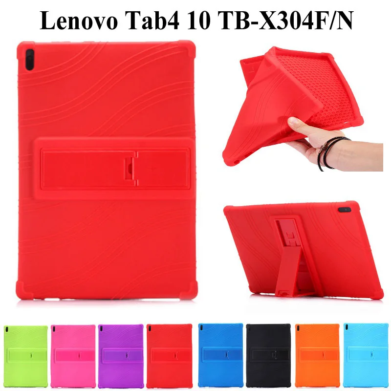 Силиконовый мягкий чехол из искусственной кожи для Lenovo tab 4 10 ТБ X304F/N подставка lenovo