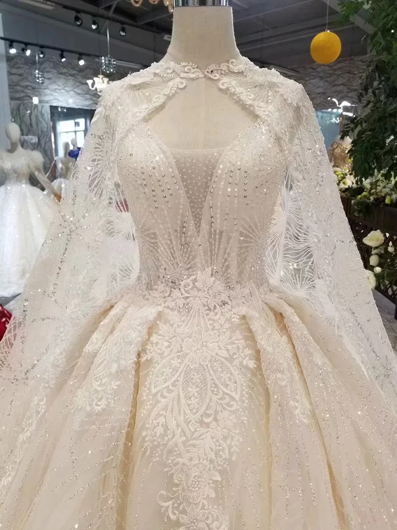 LS11233 элегантные свадебные платья с длинным мысом, v-образным вырезом, без рукавов, v-образный вырез, свадебные платья, бальное платье от настоящей фабрики