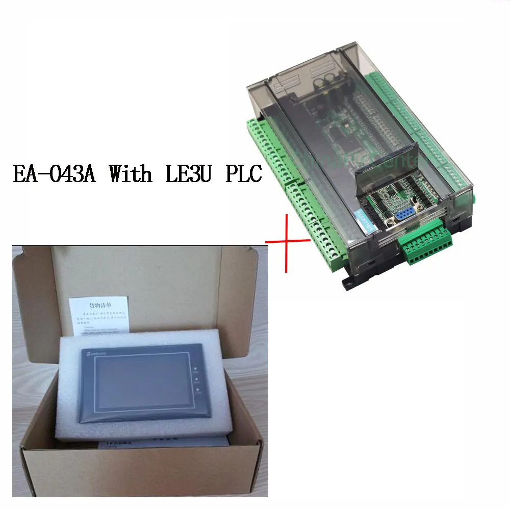 LE3U FX3U Серия PLC промышленная плата управления с DB9 линия связи + Samkoon EA-043A HMI