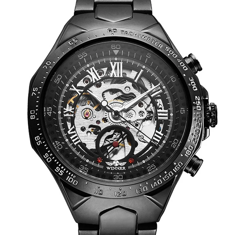 Классические мужские прозрачные часы в стиле стимпанк Montre Homme Ретро стиль