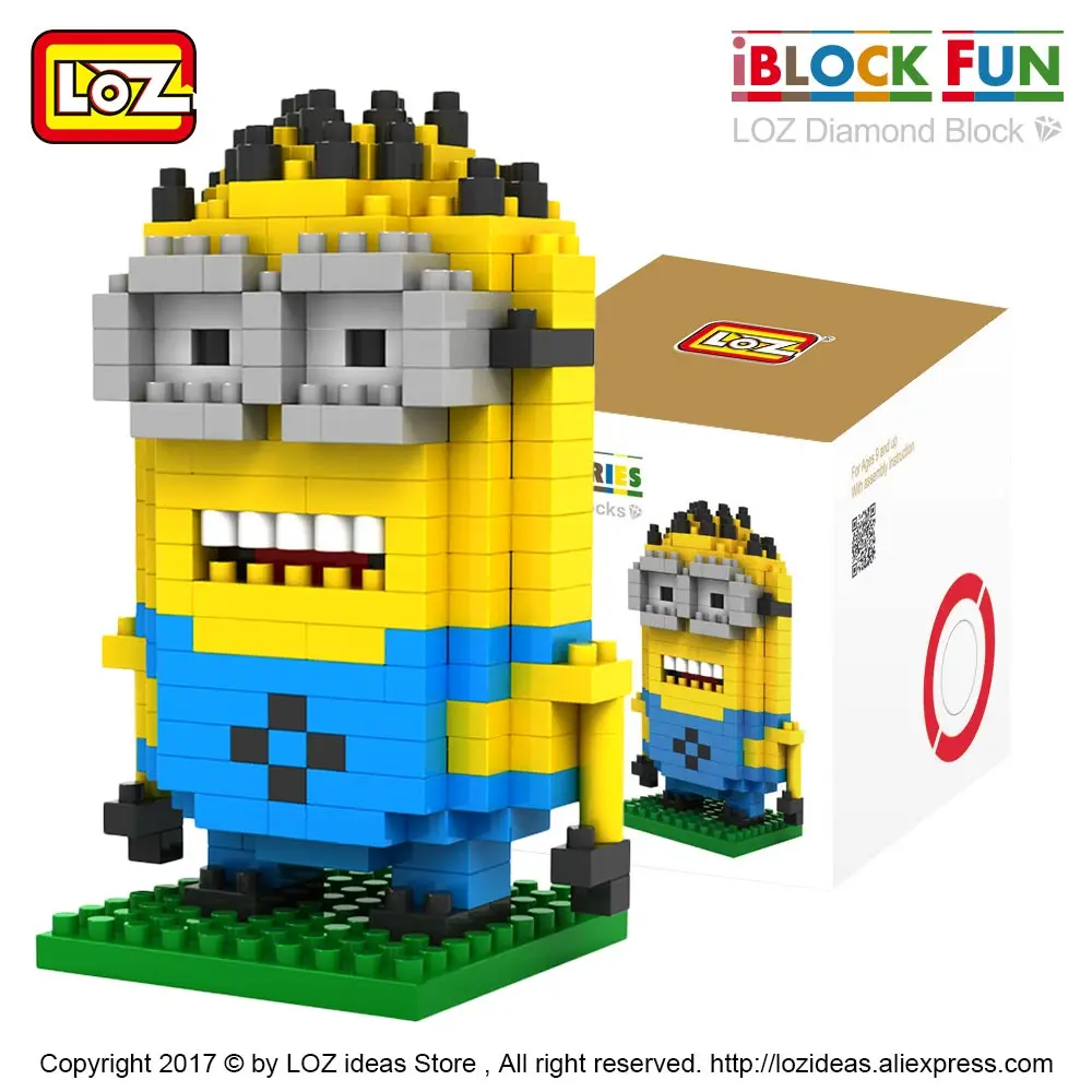 LOZ алмазные блоки толстые маленькие желтые люди детская игрушка кирпичные