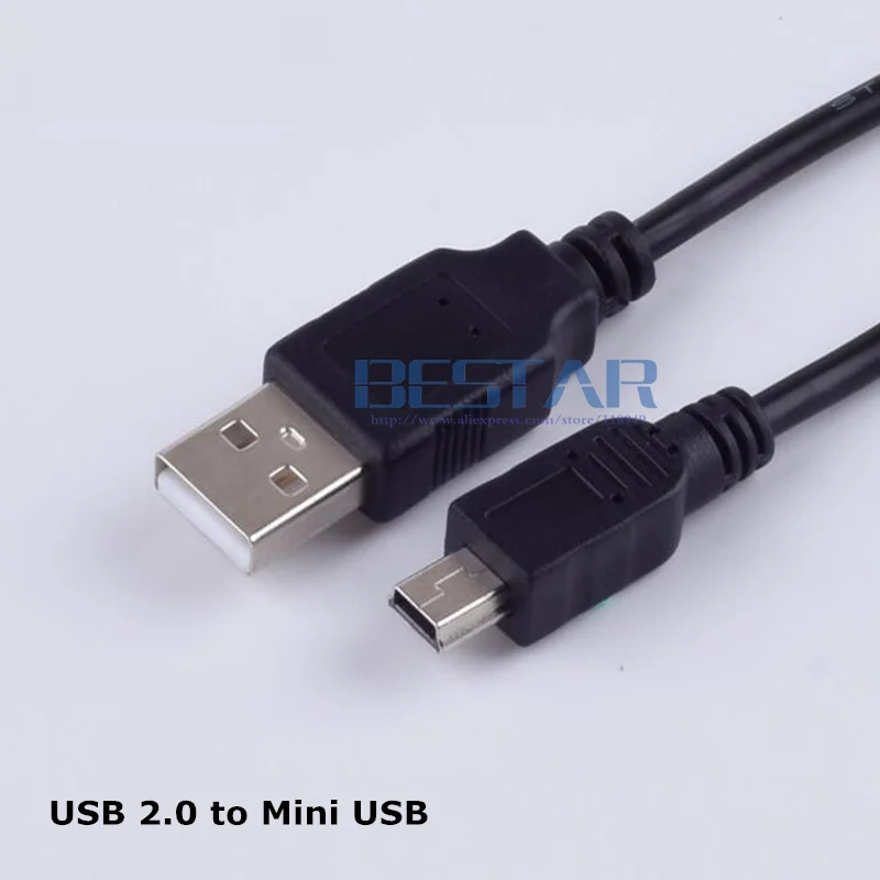 Белый и черный 100 см 1 м 3 фута штепсельная вилка постоянного тока USB 2 0 для мини А